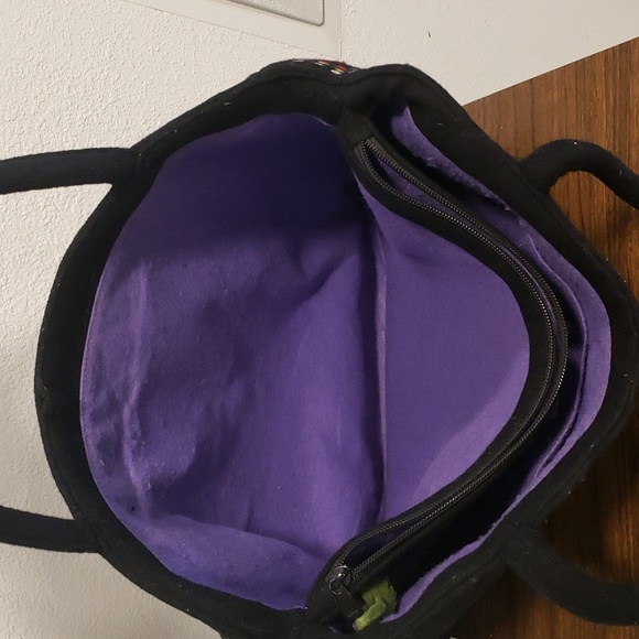 Vintage LuLu Guinness tote bag little birds & flower black - Picture 6 of 12